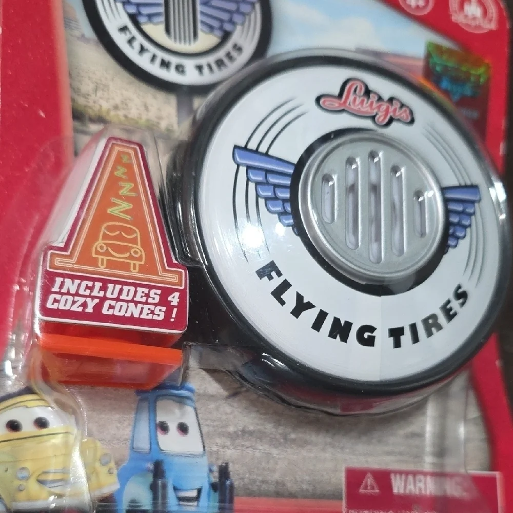 Luigi's Flying Tires Toy Disney - Red and Blue